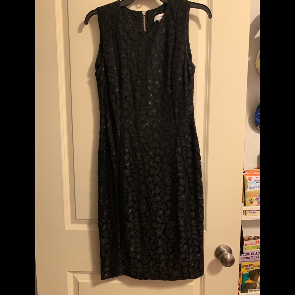 Calvin Klein leopard print lace dress